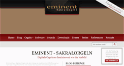 Desktop Screenshot of eminent-orgeln.de